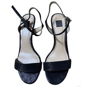 White House Black Market Black Strappy Heels – Size 8